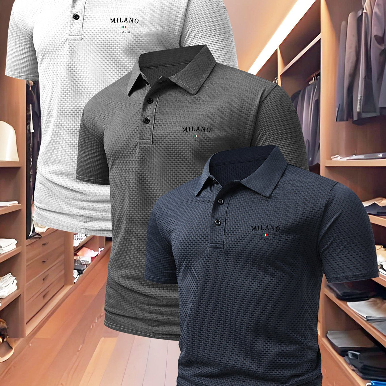 PAGUE 1 LEVE 3 - Camisa Polo Milano Premium + BRINDE