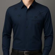 [PAGUE 3 LEVE 5] Camisa Social Masculina Rivanel + BRINDES: Cinto, Carteira e Relógio
