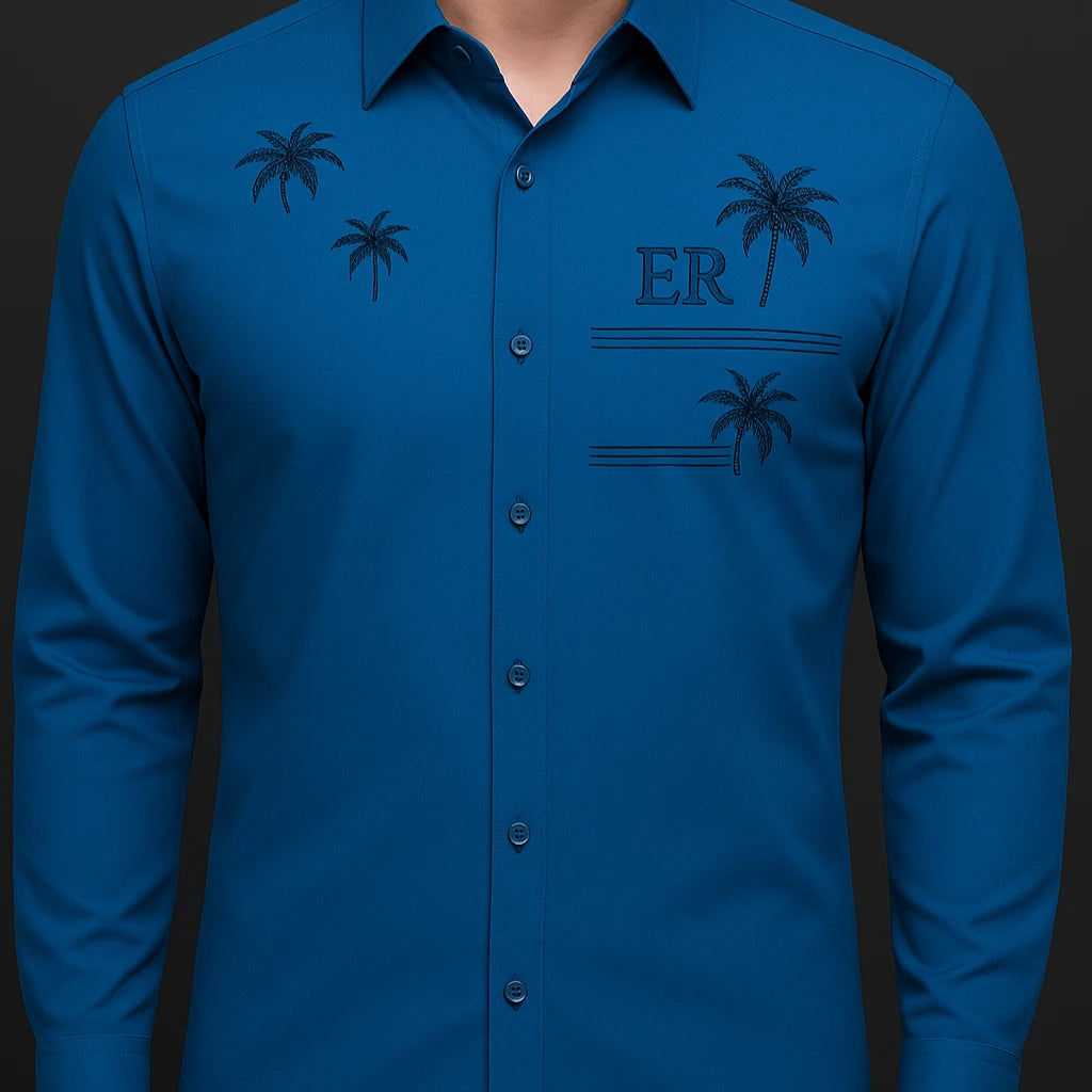 [PAGUE 3 LEVE 5] Camisa Social Masculina Rivanel + BRINDES: Cinto, Carteira e Relógio