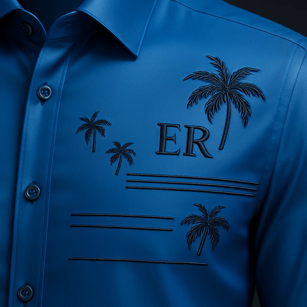 [PAGUE 3 LEVE 5] Camisa Social Masculina Rivanel + BRINDES: Cinto, Carteira e Relógio