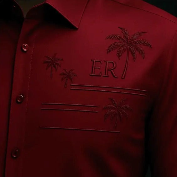 [PAGUE 3 LEVE 5] Camisa Social Masculina Rivanel + BRINDES: Cinto, Carteira e Relógio